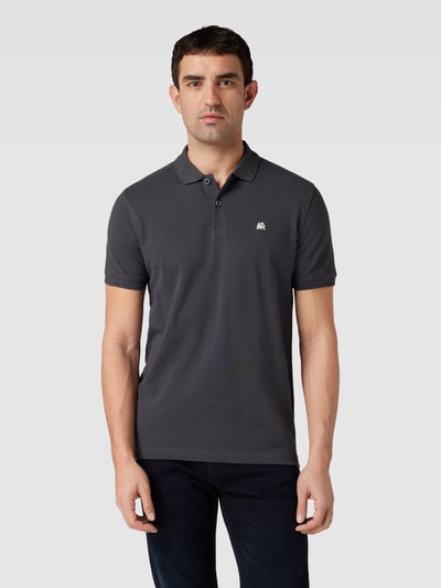 Lerros Poloshirt mit Label-Stitching Stein 4