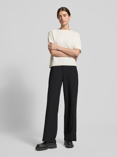 Vero Moda Relaxed fit wide leg stoffen broek met ruime pijpen, model 'BERLIN' Zwart - 1