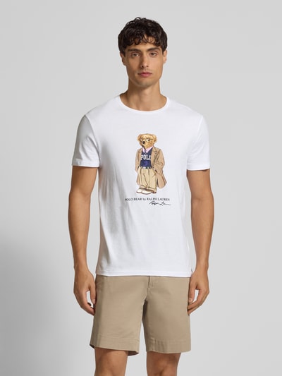 Polo Ralph Lauren Custom Slim Fit T-Shirt mit Rundhalsausschnitt Weiss 4