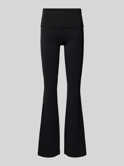 Review Skinny Fit Bootcut Leggings mit breitem Bund Black 2