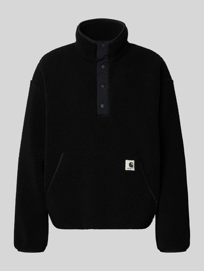 Carhartt Work In Progress Fleecepullover met opstaande kraag en kangoeroezak, model 'ELLIOT' Zwart - 2