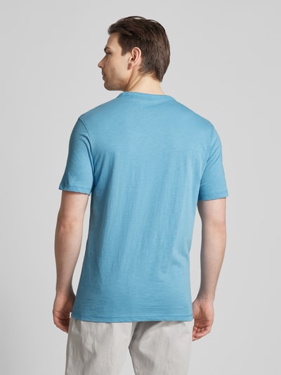 BOSS Orange T-shirt met labeldetail Oceaanblauw - 5