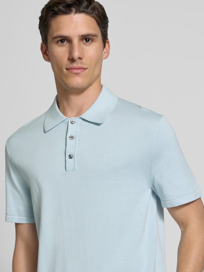 CK Calvin Klein Regular Fit Poloshirt mit Logo-Stitching Modell 'SUPIMA' Sky 3