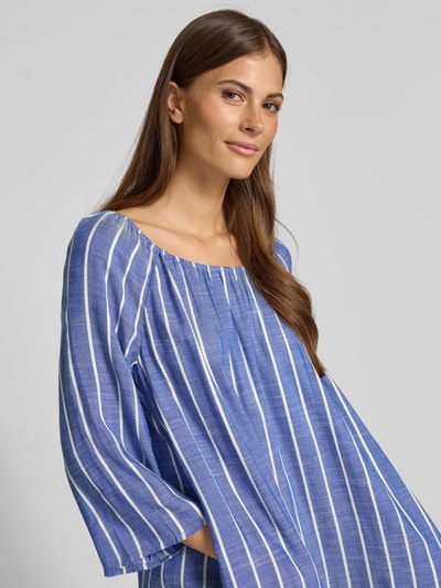 Christian Berg Woman Midikleid aus Viskose mit 3/4-Arm Dunkelblau 3