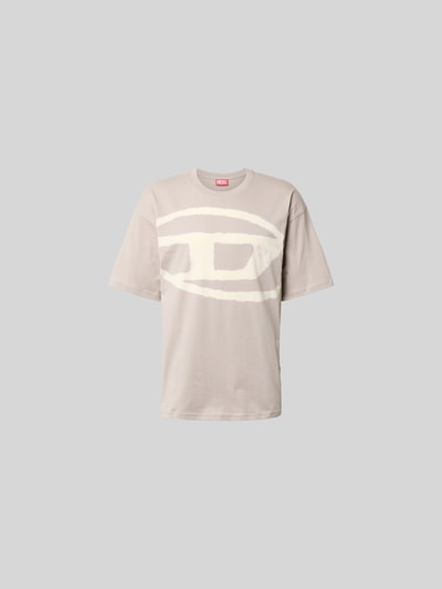 Diesel Relaxed Fit T-Shirt mit Logo-Print Hellgrau 2