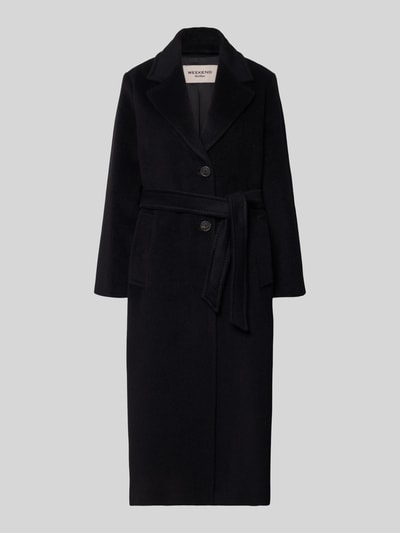 Weekend Max Mara Wollmantel mit Bindegürtel Modell 'WKDBRONTE' Black 1