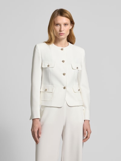 Max Mara Studio Blazer mit aufgesetzten Pattentaschen Modell 'YANA' Weiss 4