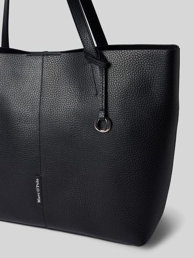 Marc O'Polo Shopper aus Leder mit Label-Prägung Black 3