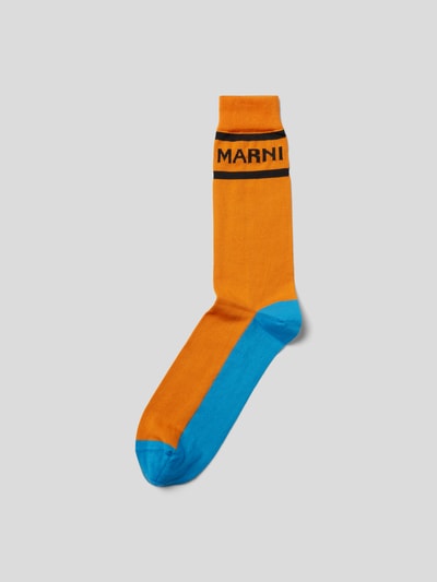 Marni Socken mit Label-Details Orange 1