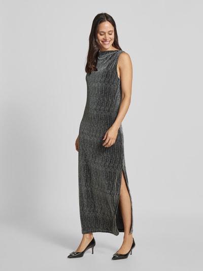 Selected Femme Maxi-jurk met boothals, model 'ANITA' Zwart - 1