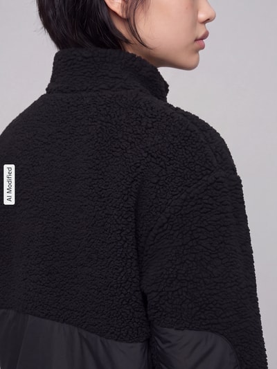 PUMA Fleecejacke mit Kontrast-Einsätzen Black 3