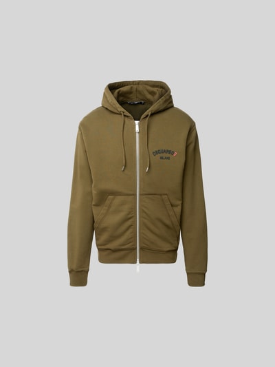Dsquared2 Sweatjacke mit Reißverschluss Oliv 2