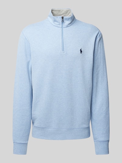 Polo Ralph Lauren Sweatshirt mit Label-Stitching Hellblau 1