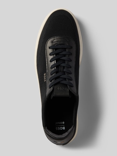 BOSS Low Top Sneaker mit Echtleder-Besatz Modell 'KIERAN' Black 3