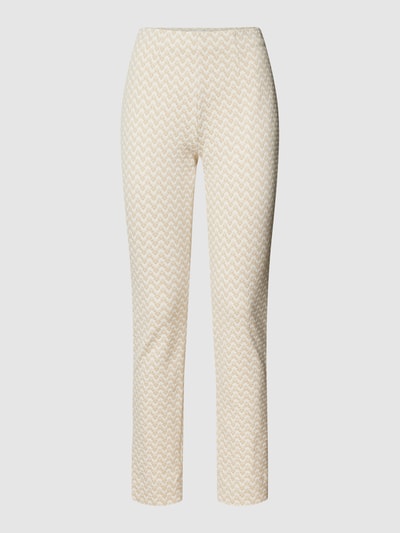 Raffaello Rossi Broek met all-over motief, model 'PENNY' Beige - 2