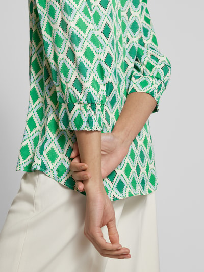 More & More Blouse met V-hals Lichtgroen - 3