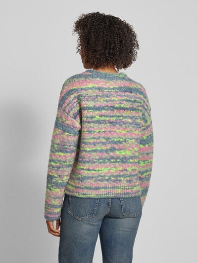 Jake*s Collection Strickpullover mit Rundhalsausschnitt Pink 5