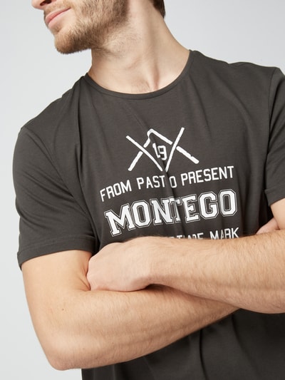 Montego T-shirt z dużym nadrukiem z logo Ciemnoszary 3