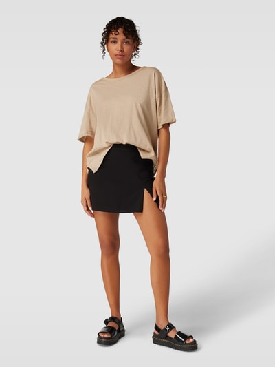 Only Oversized T-shirt met ronde hals, model 'WORLD' Beige - 1