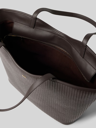 BOSS Shopper mit Label-Applikation Modell 'ANETT' Dunkelbraun 5