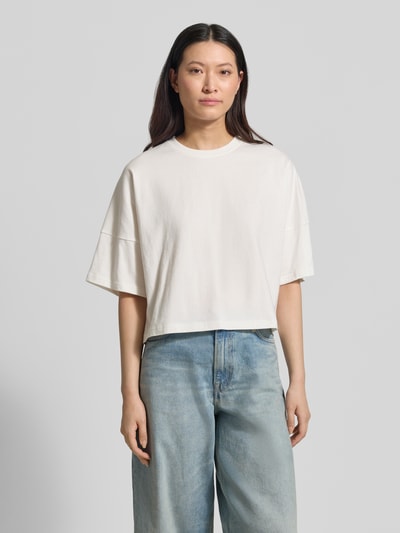 DRYKORN Boxy Fit T-Shirt mit überschnittenen Schultern Modell 'KUSIA' Offwhite 4
