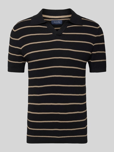 Christian Berg Men Poloshirt mit V-Ausschnitt Black 2