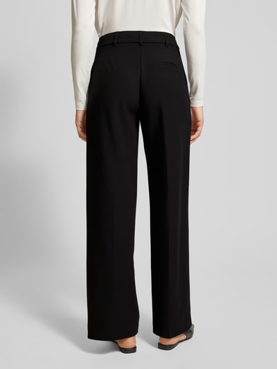 Someday Wide leg stoffen broek met persplooien, model 'Catsby' Zwart - 5