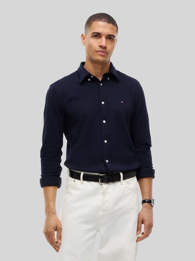 Tommy Hilfiger Slim Fit Freizeithemd mit Logo-Stickerei Marine 4