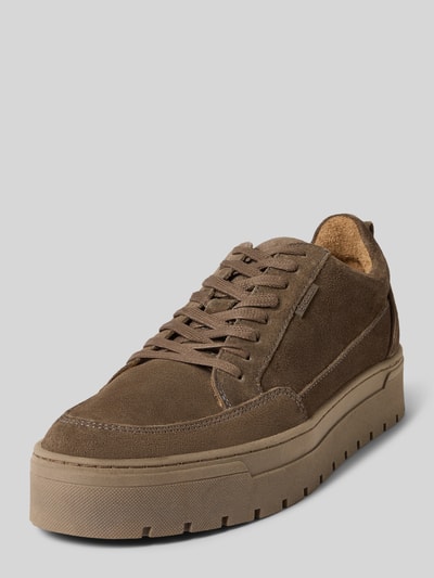 PS Poelman Ledersneaker mit Plateausohle Modell 'Ivar' Mittelbraun 1