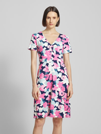 Tom Tailor Minikleid mit V-Ausschnitt Pink 4