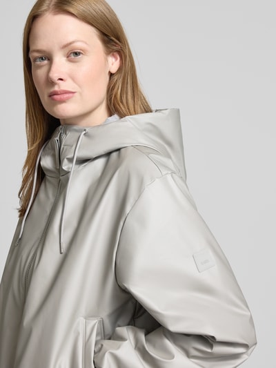RAINS Jack met capuchon, model 'Lohja' Lichtgrijs - 3