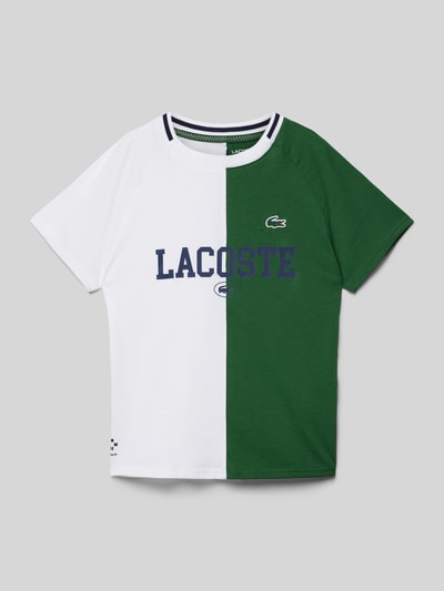 Lacoste T-shirt met logostitching Wit - 1