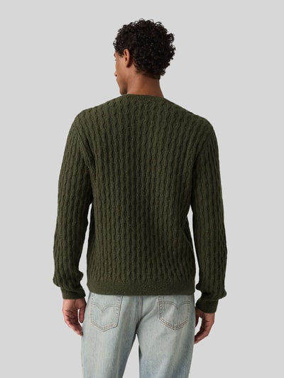 Levi's® Relaxed fit trui van katoenmix met wol Donkerbruin - 5