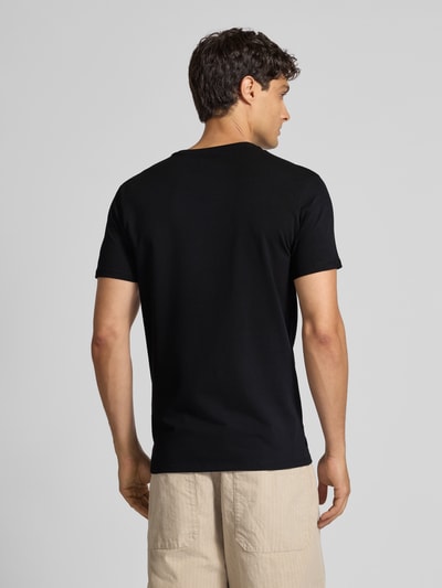 SELECTED HOMME Regular fit T-shirt van katoenmix Zwart - 5