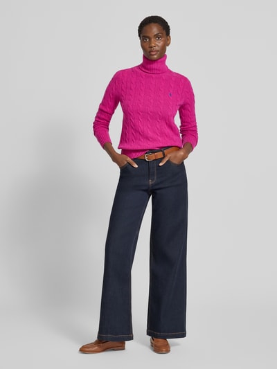 Polo Ralph Lauren Regular Fit Strickpullover aus Baumwoll-Kaschmir-Mix Pink 1