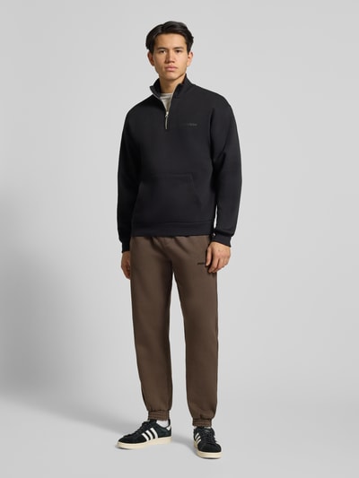 PEGADOR Sweatpants mit elastischem Bund Dunkelbraun 1