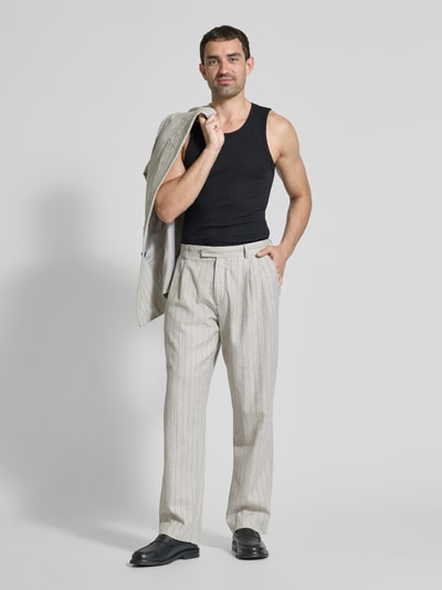 JAKE*S STUDIO MEN Tanktop met ronde hals en labeldetail Zwart - 1