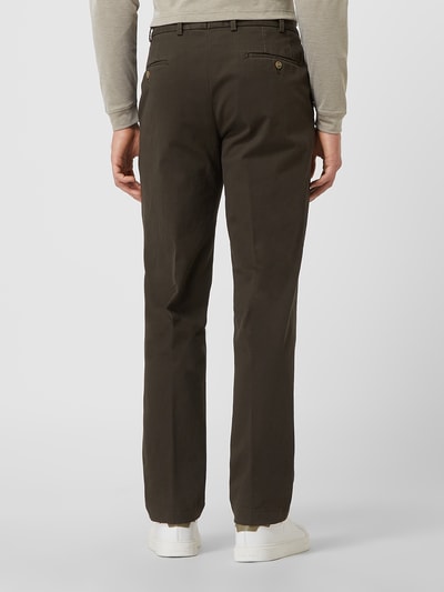 Hiltl Regular fit chino met stretch, model 'Parma' Rietgroen - 5