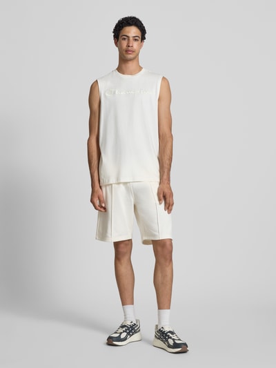Champion Top mit Label-Stitching und Rundhalsausschnitt Offwhite 1