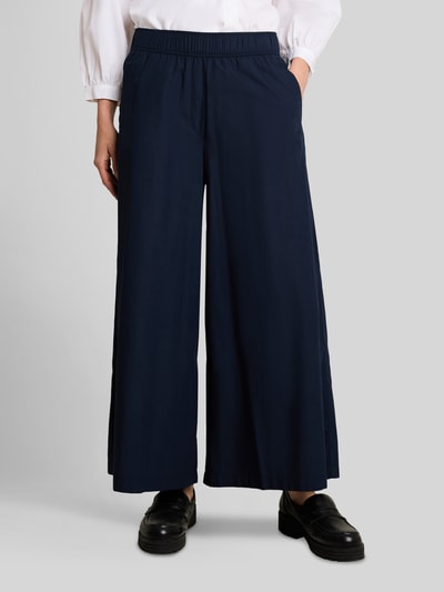 Tom Tailor Wide Leg Culotte aus Baumwoll-Mix Marine 4