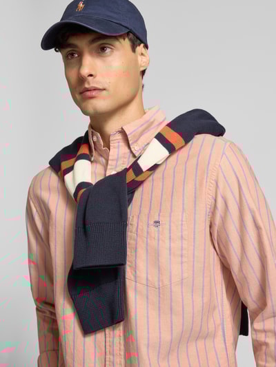 Gant Regular Fit Freizeithemd mit Motiv-Stitching Orange 3