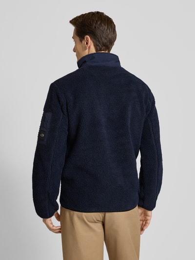 Tom Tailor Regular fit jack van imitatiebont met opstaande kraag  Donkerblauw - 5