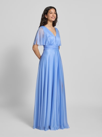 Christian Berg Cocktail Abendkleid mit Taillenpasse Bleu 1