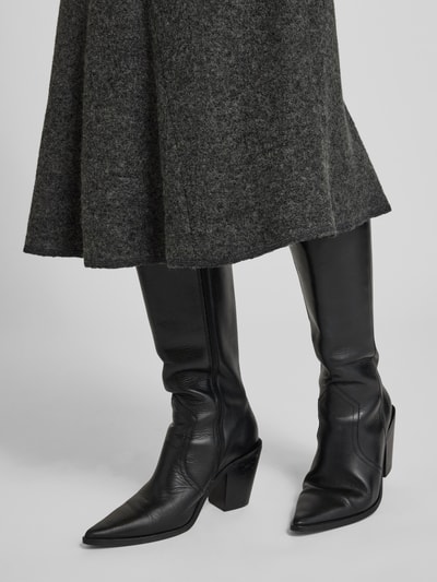 Christian Berg Woman Midirock aus Viskose-Woll-Mix Anthrazit 3