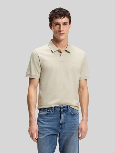 BOSS Orange Koszulka polo o kroju slim fit z mieszanki bawełny model 'PASSENGER' Piaskowy 4