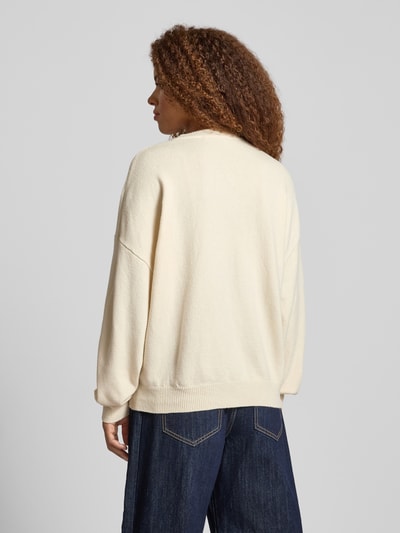 Review Oversized gebreide pullover met ronde hals Offwhite gemêleerd - 5