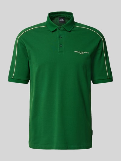 ARMANI EXCHANGE Regular fit poloshirt met labelprint Groen - 2