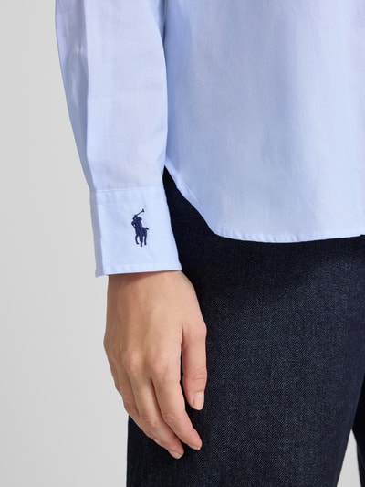 Polo Ralph Lauren Hemdbluse mit Knopfleiste Hellblau 3