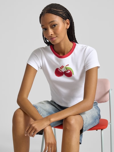 Levi's® T-shirt z nadrukowanym motywem Biały 3