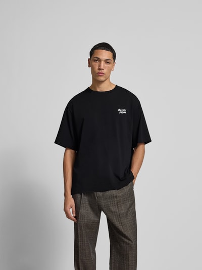 MAISON KITSUNÉ T-Shirt mit Label-Print Black 4